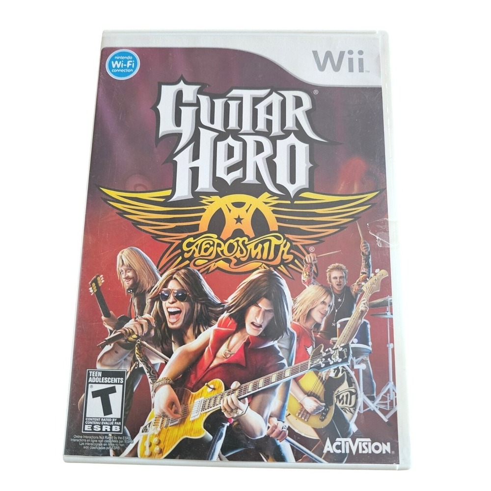 Guitar Hero Aerosmith Nintendo Wii CIB Complete with Manual Activision